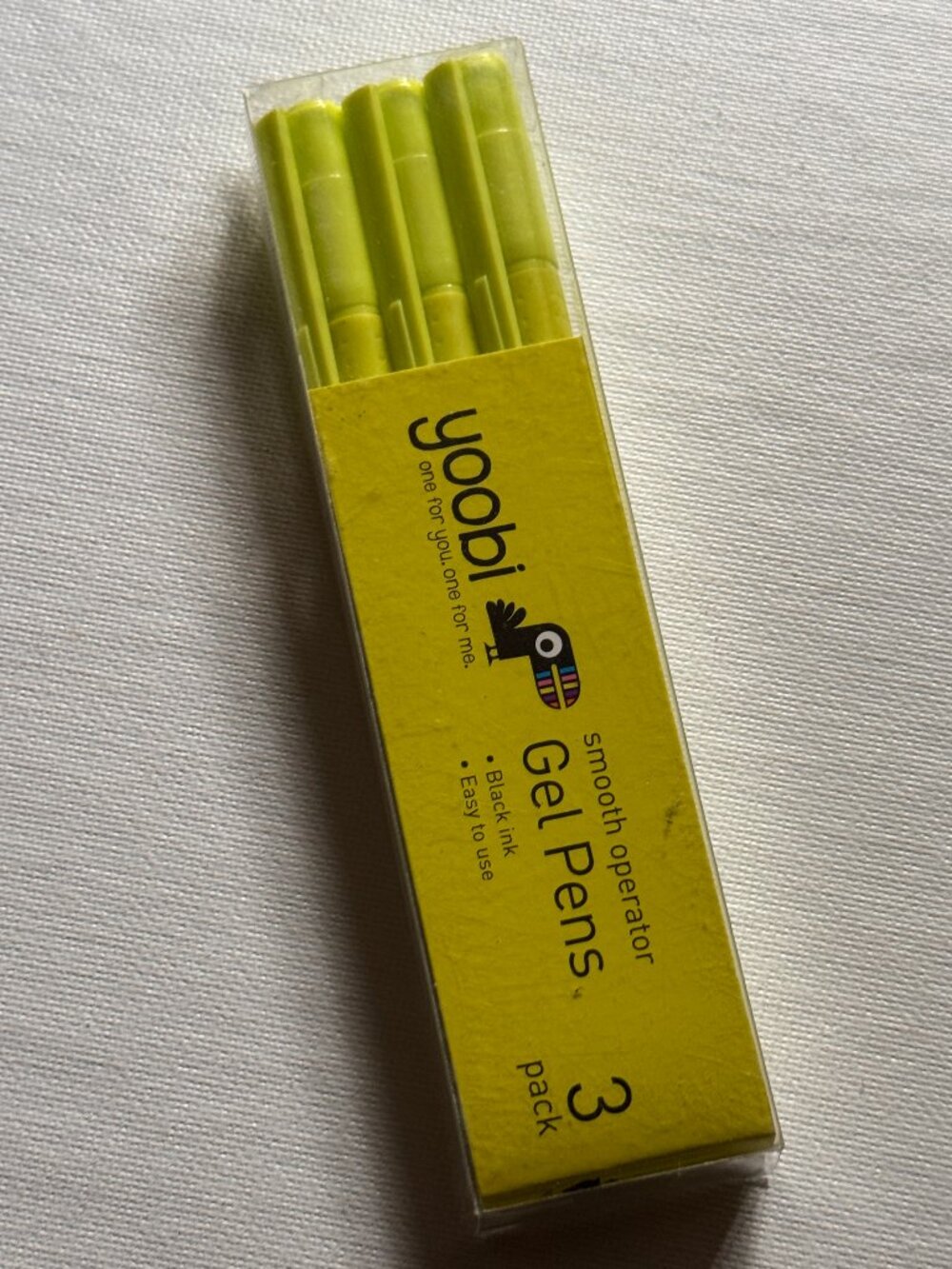 Yoobi Neon Lime Gel Pens 3-Pack Black Ink  Smooth Operator